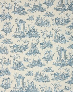 French Toile Fabric / French Blue French Toile Fabric / French Blue