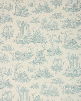 French Toile Fabric / Light Blue French Toile Fabric / Light Blue
